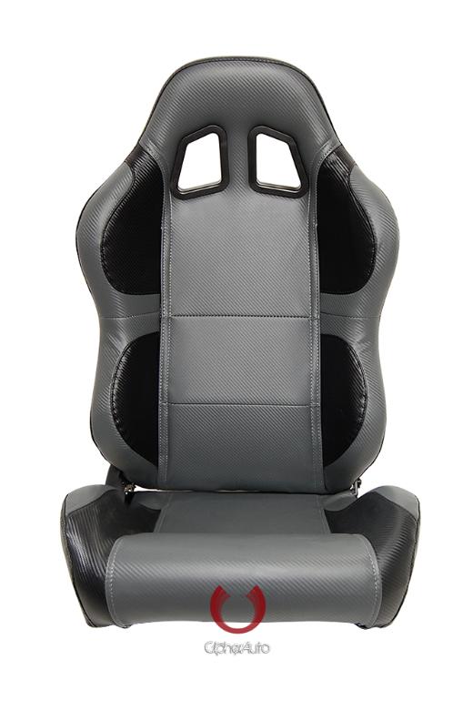 Cipher Full Carbon Fiber PU Cipher Auto Racing Seats In black and Grey â Pair