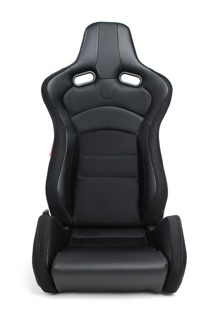 Cipher VP-8 Series Racing Seats - All Black w/Black Carbon Fiber Polyurethane