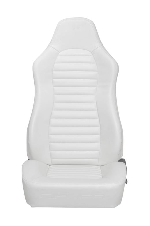 Cipher White Leatherette Universal Suspension / Jeep Seats - Pair