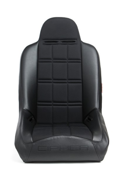 Cipher Auto Fixed Bucket Suspension/Jeep Seats, Black Leatherette/Fabric Insert