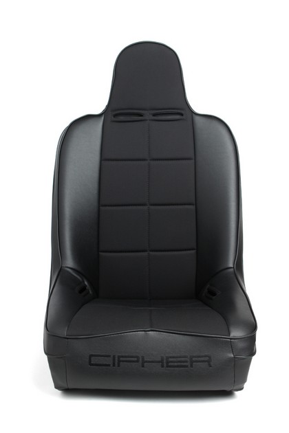 Cipher Auto Fixed Bucket Suspension/Jeep Seats, Black Leatherette/Fabric Insert