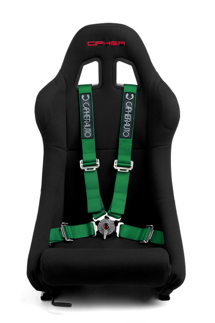 Cipher Auto 4 Point Racing Harnesses - Green