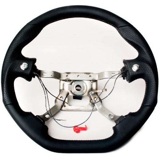 Enhanced Steering Wheel for Mazda Miata NA Leatherette with Grey Stitching