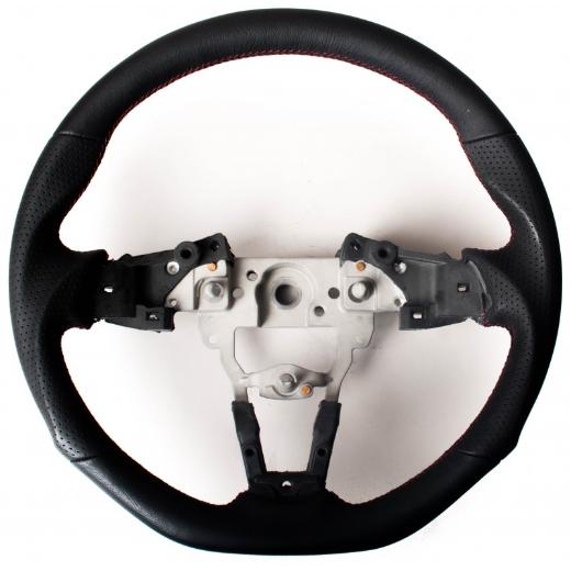 Enhanced Steering Wheel for Mazda Miata ND Leatherette with Maroon Stitching