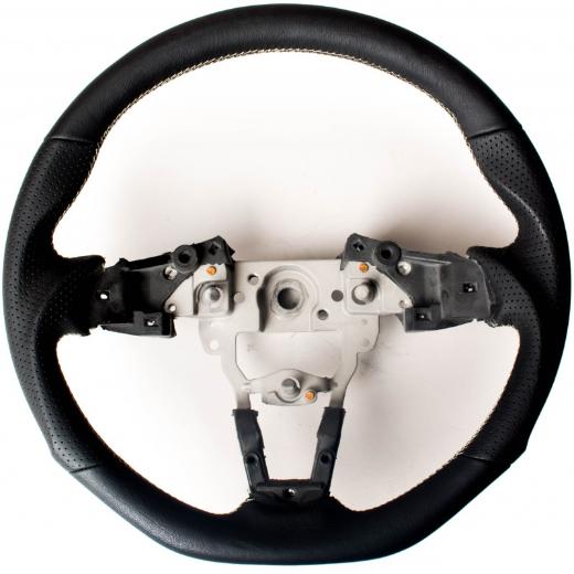 Enhanced Steering Wheel for Mazda Miata ND Leatherette with Silver  Stitching