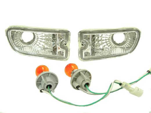 DEPO Clear Chrome Bumper Signal Lights