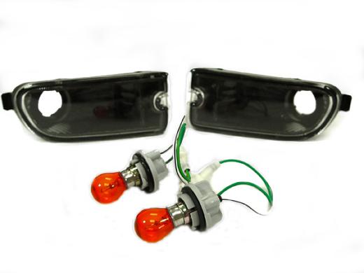 DEPO Clear Black Bumper Signal Lights