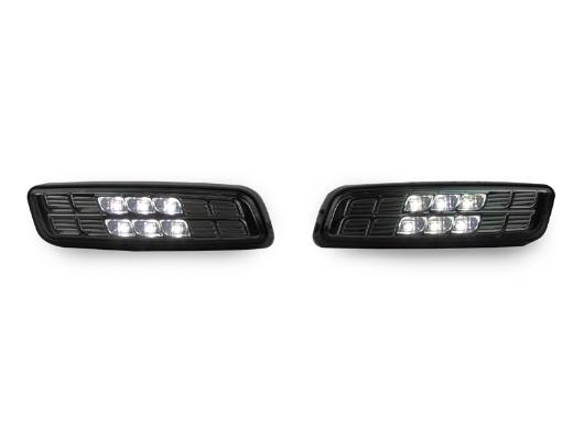 DEPO Crystal Smoke White LED Front Bumper Side Marker Lights