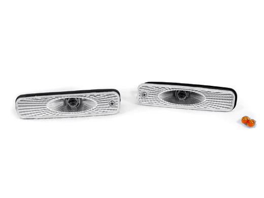 DEPO Crystal Clear Front Bumper Side Marker Lights