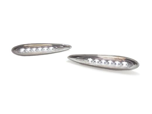 DEPO Clear Front White LED Bumper Side Marker Lights