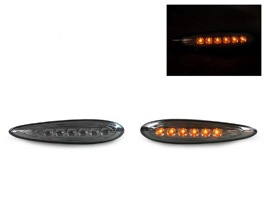 DEPO Smoke Front Amber LED Bumper Side Marker Lights