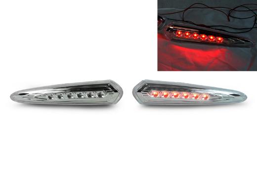 DEPO Clear Rear Red LED Bumper Side Marker Lights