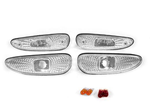 DEPO Clear Front Or Rear Bumper Side Marker Lights