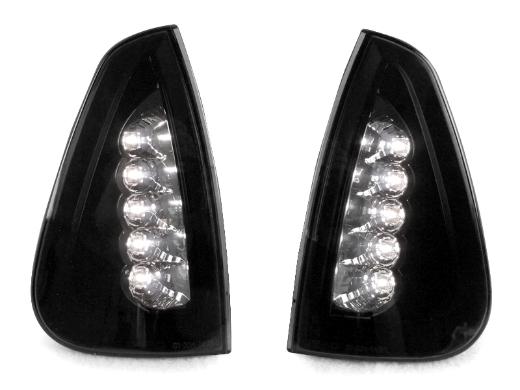 DEPO Black Smoke Corner Lights - White LED