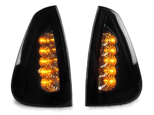 DEPO Black Smoke Corner Lights - Amber LED