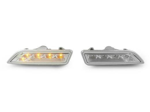 DEPO Clear Amber LED Front Bumper Side Marker Lights