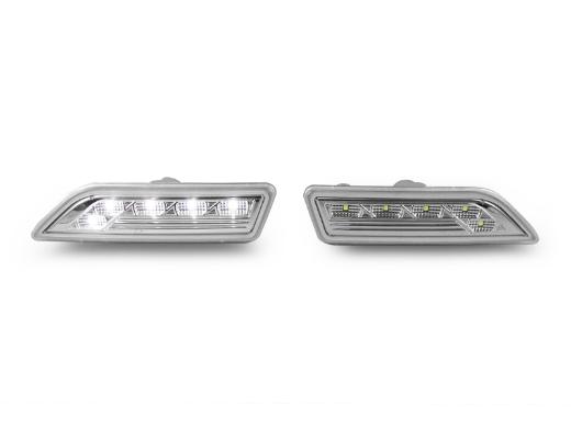 DEPO Clear White LED Front Bumper Side Marker Lights