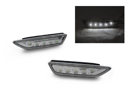 DEPO Clear White LED Bumper Side Marker Lights