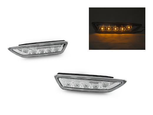 DEPO Clear Amber LED Bumper Side Marker Lights