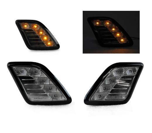 DEPO Crystal Smoke Amber LED Bumper Side Marker Lights