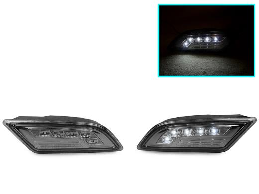 DEPO Smoke White LED Bumper Side Marker Lights