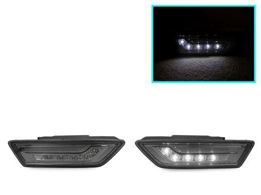 DEPO Smoke White LED Bumper Side Marker Lights