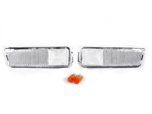 DEPO Clear Front Bumper Side Marker Lights