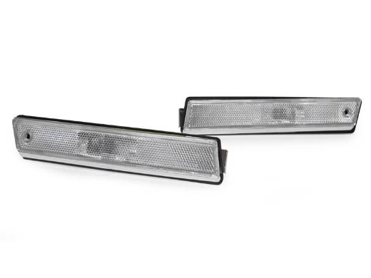 DEPO Clear Front Bumper Side Marker Lights