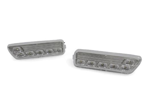 DEPO Clear White LED Bumper Side Marker Lights