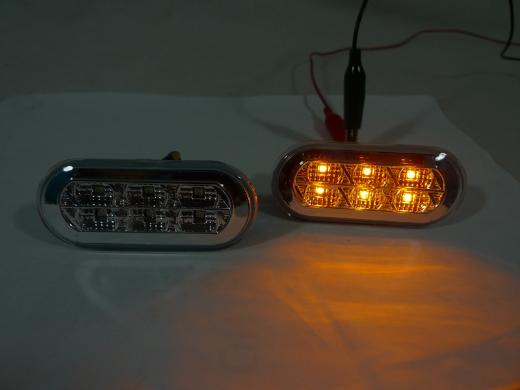 DEPO Clear Amber LED Fender Side Marker Lights