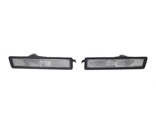 DEPO Black Frame Clear Front Or Rear Bumper Side Marker Lights (2 Pieces /Set)