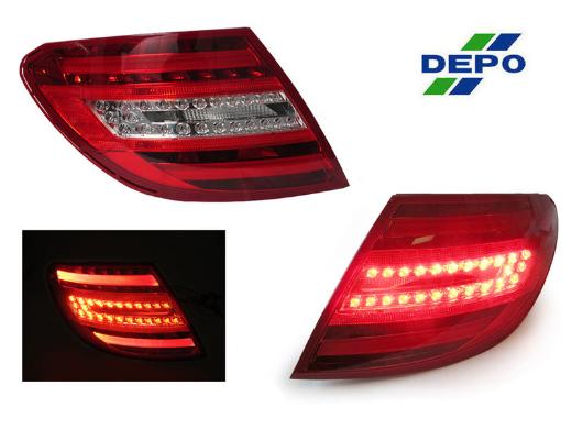 DEPO Red/Clear LED Lightsbar Tail Lights