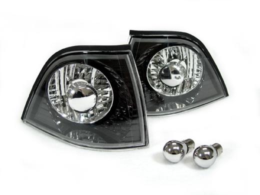 DEPO Crystal Clear Black Corner Lights