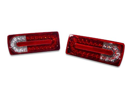 DEPO Facelift Look Red/Clear LED Tail Lights