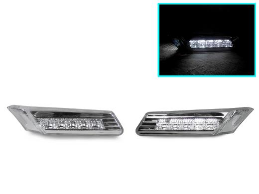 DEPO Clear White LED Side Marker Lights