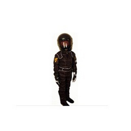 DJ Safety Junior Firesuit SFI 3-2A/5 1-Piece Suit - Large (Black)