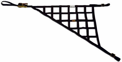 DJ Safety Nascar Truck Right Side Window Net - Triangle (with Ratchet 1-Inch Nylon)