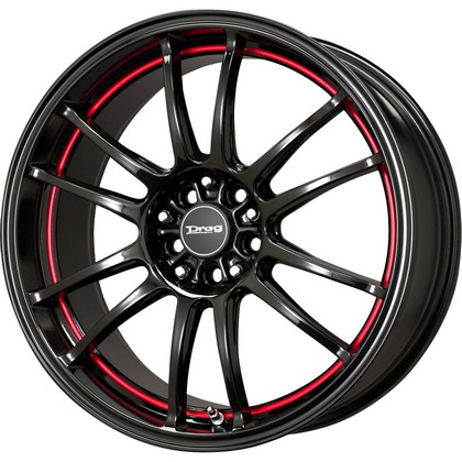 Drag DR38 Gloss Black W/Under Cut Red Stripe Full Painted