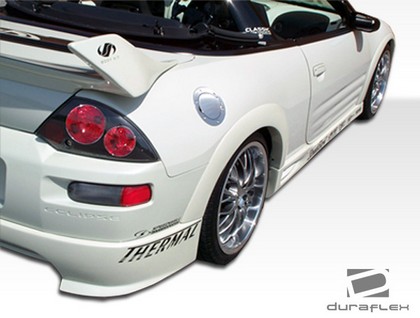 Duraflex Shine Flared Fender Flares Set, Front and Rear