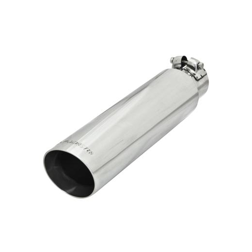 Flowmaster Exhaust Tip - 3.00 in. Angle Cut Polished SS Fits 2.25 in. Tubing - Clamp on