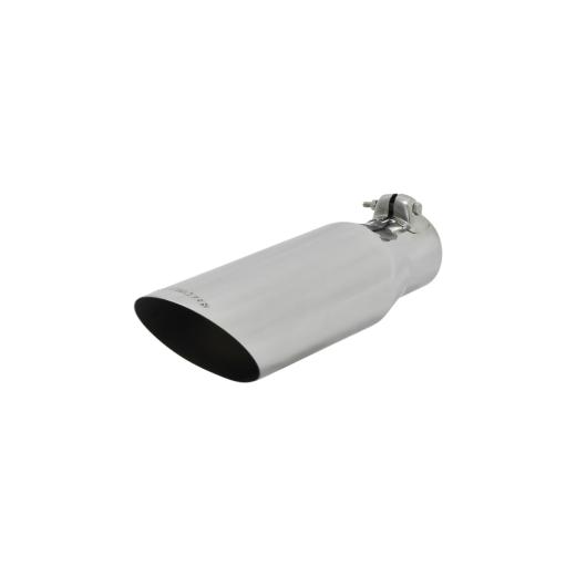 Flowmaster Exhaust Tip - 3.50 in. Angle Cut Polished SS Fits 2.50 in. Tubing - Clamp on