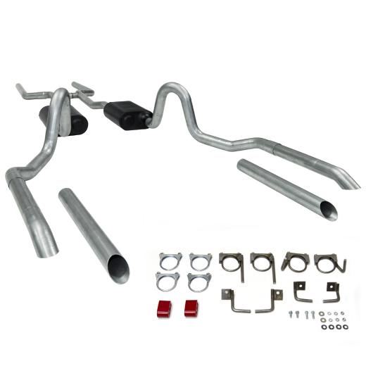 Flowmaster American Thunder Header-Back Exhaust System - Dual Rear Exit with Super 40 Series Mufflers