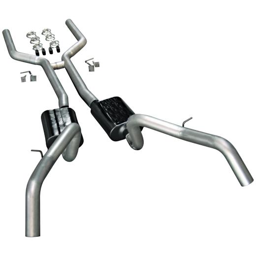 Flowmaster American Thunder Header-Back Exhaust System - Dual Rear Exit with Super 40 Series Mufflers