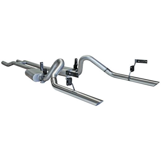 Flowmaster American Thunder Header-Back Exhaust System - Dual Rear Exit with 40 Series Delta Flow Mufflers