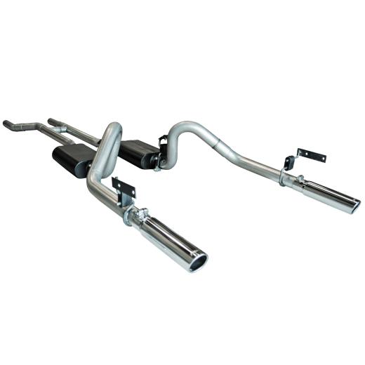 Flowmaster American Thunder Header-Back Exhaust System - Dual Rear Exit with Super 44 Series Mufflers and 3