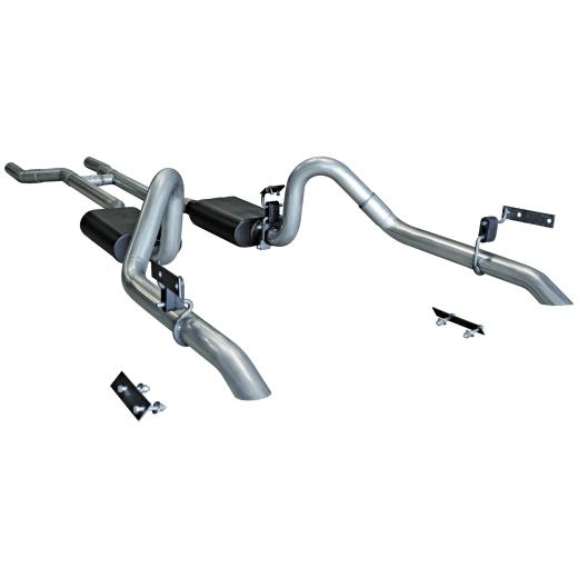 Flowmaster American Thunder Header-Back Exhaust System - Dual Rear Exit with Super 44 Series Mufflers and 3