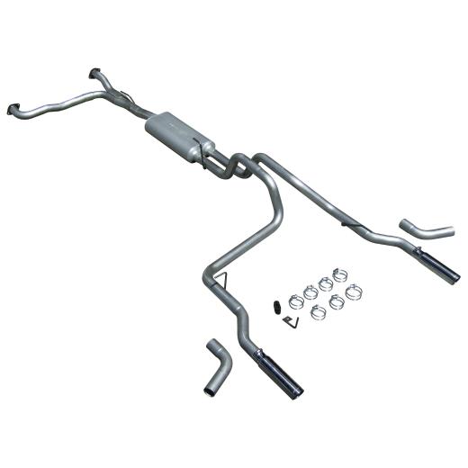 Flowmaster American Thunder Cat-Back Exhaust System - Dual Rear/Side Exit with 70 Series Muffler and 3