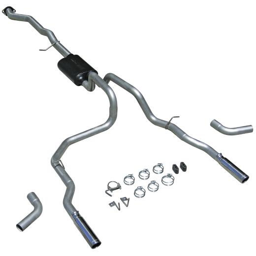 Flowmaster American Thunder Cat-Back Exhaust System - Dual Rear/Side Exit with Super 40 Series Muffler