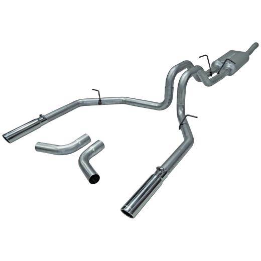 Flowmaster Force II Cat-Back Exhaust System - Dual Rear/Side Exit with Super 50 Series Muffler - Aluminized Tubing