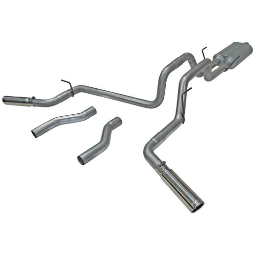 Flowmaster American Thunder Cat-Back Exhaust System - Dual Rear/Side Exit with Super 50 Series Muffler and Stainless Tips